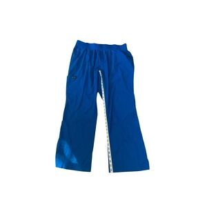 Koi Basics Womens Royal Blue Elastic Waist Scrub Pants 2X Straight Leg Cargo